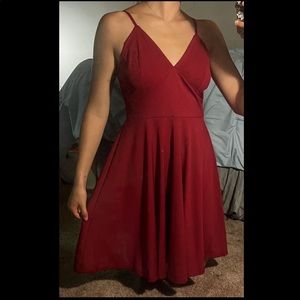 Simple Red Mini Dress